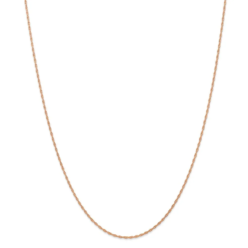 14k Rose Gold 1.15mm Carded Cable Rope Chain | 9RR