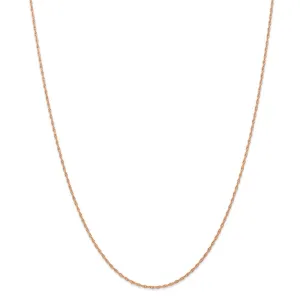 14k Rose Gold 1.15mm Carded Cable Rope Chain | 9RR