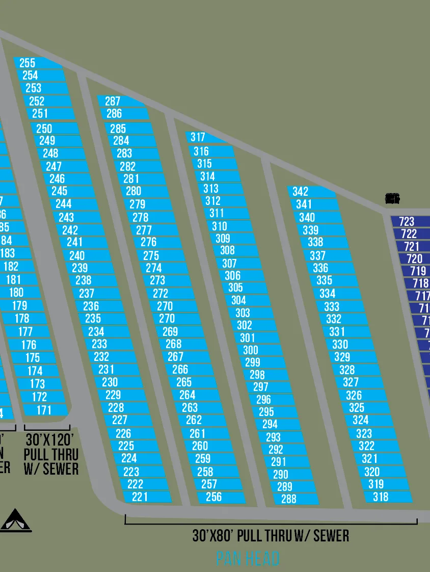 2025 Pan Head RV Park PULL THROUGH (256 - 287)