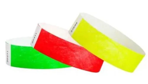 3/4” Tyvek® Solid Color Wristbands