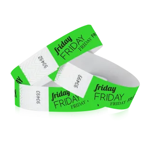 3/4" Tyvek Friday Wristbands