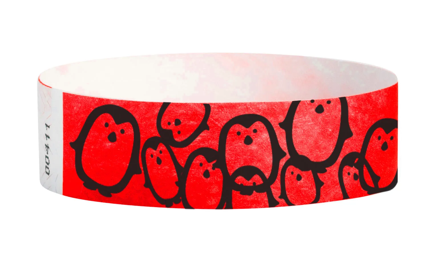 3/4" Tyvek Red Penguins Wristbands