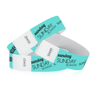 3/4" Tyvek Sunday Wristbands