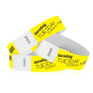 3/4" Tyvek Tuesday Wristbands