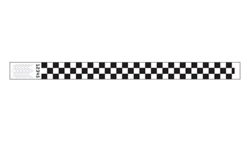 3/4" Tyvek® Wristbands - Checkers