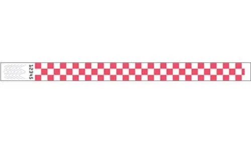 3/4" Tyvek® Wristbands - Checkers