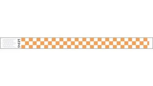 3/4" Tyvek® Wristbands - Checkers