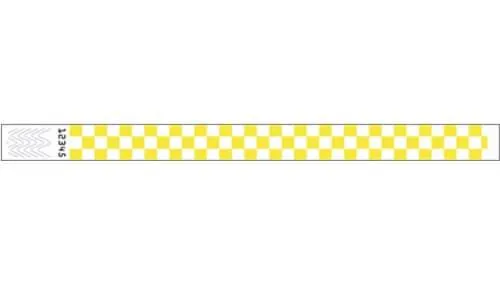 3/4" Tyvek® Wristbands - Checkers