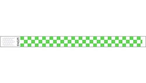 3/4" Tyvek® Wristbands - Checkers