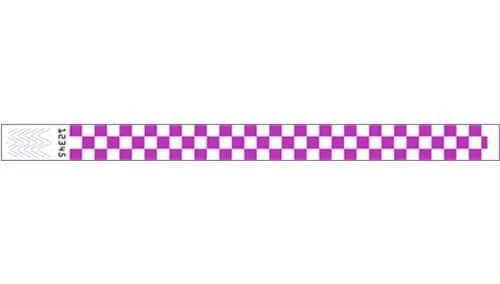 3/4" Tyvek® Wristbands - Checkers