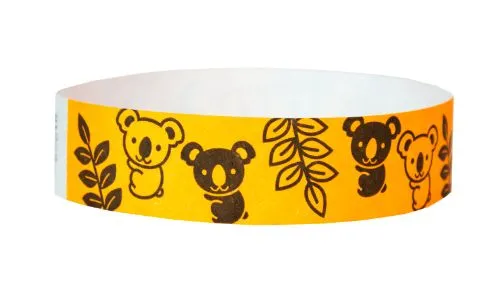 3/4" Tyvek® Wristbands - Cute Koalas