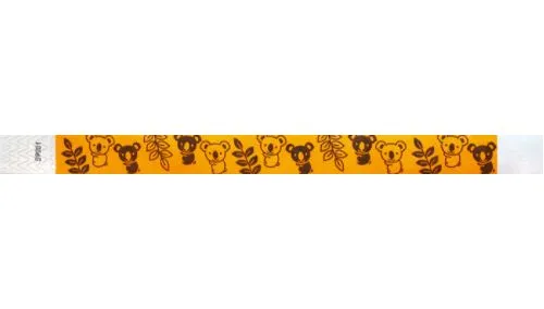 3/4" Tyvek® Wristbands - Cute Koalas