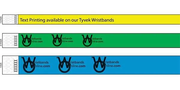 3/4" Tyvek® Wristbands Solid Colors