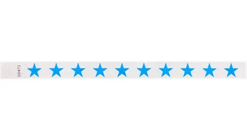 3/4" Tyvek® Wristbands - Stars