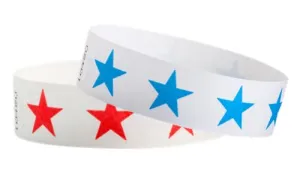 3/4" Tyvek® Wristbands - Stars