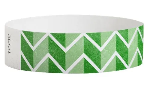 3/4" Tyvek® Wristbands - Zig Zags