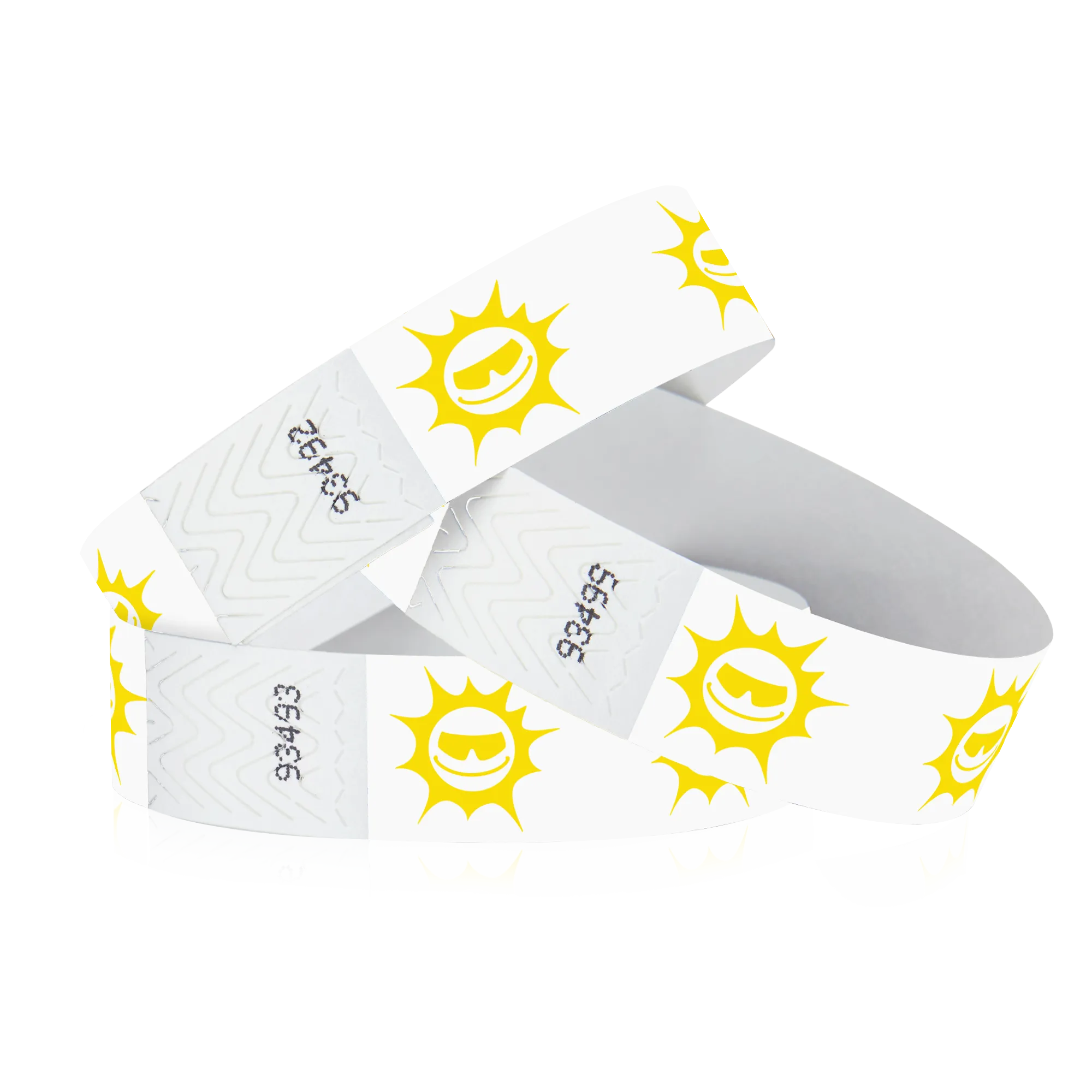 3/4" Tyvek Yellow Suns Wristbands