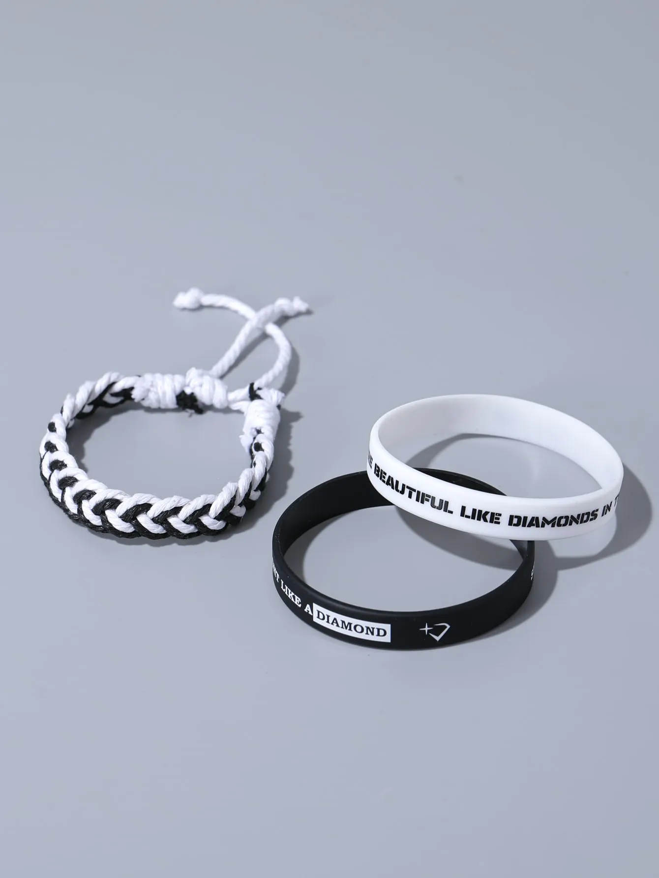 3pcs Men Slogan Graphic Bracelet for Men Jewelry for Men Gift for Men Fashion