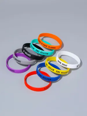 9pcs Men Inspirational Graphic Silicone Bracelet for Men Jewelry for Men Gift