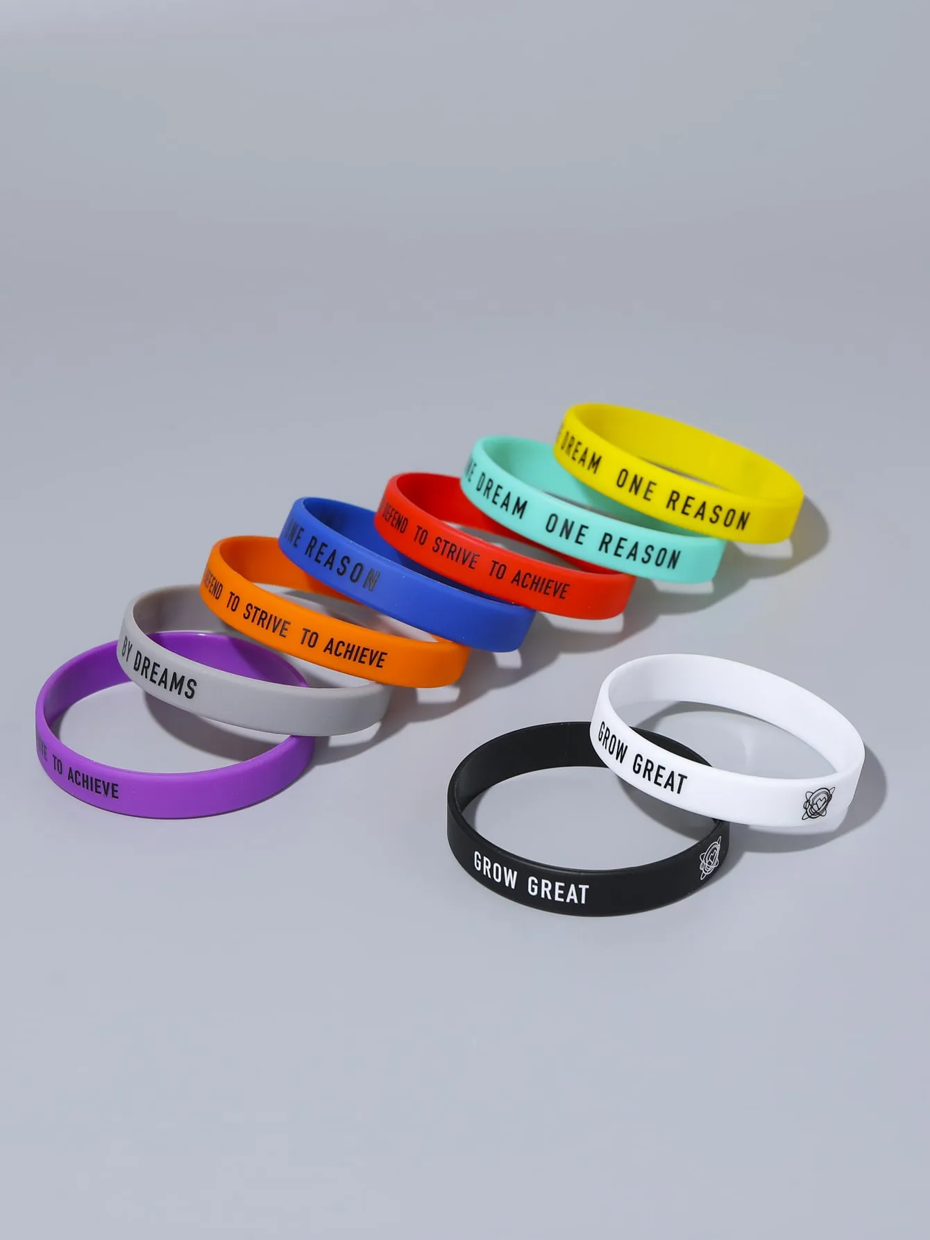 9pcs Men Inspirational Graphic Silicone Bracelet for Men Jewelry for Men Gift