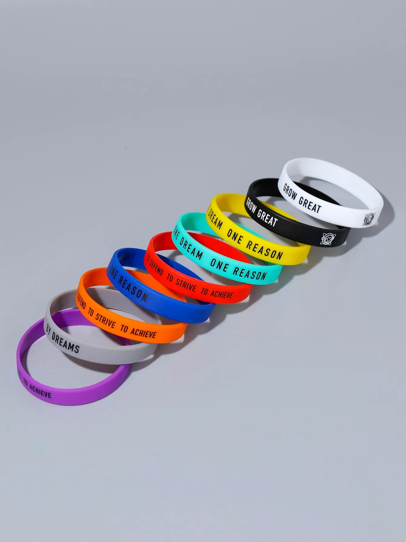 9pcs Men Inspirational Graphic Silicone Bracelet for Men Jewelry for Men Gift