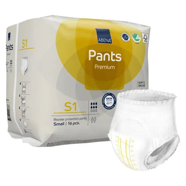 Abena Pants Premium Protective Underwear 24" - 35", Small - Absorbency Level 2