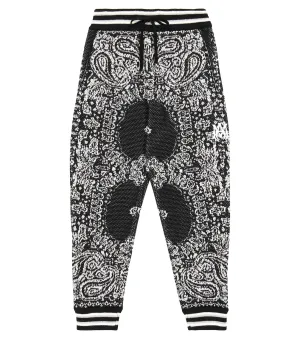 Amiri cotton and cashmere sweatpants, black