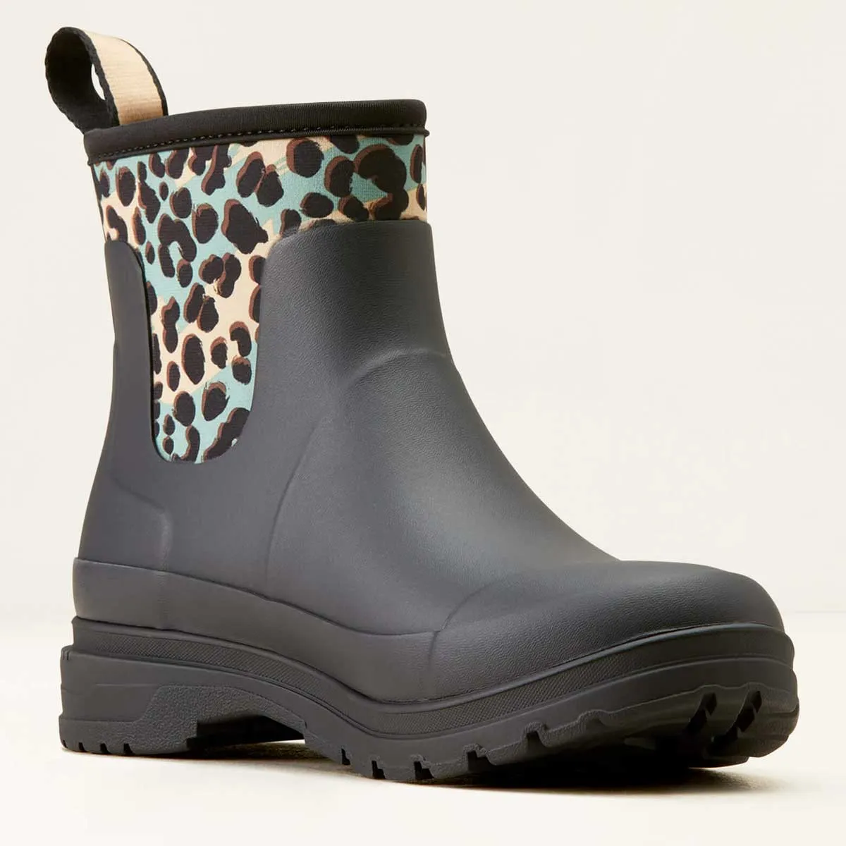 ARIAT Kelmarsh Shortie Rubber Boots - Womens - Black / Leopard Camo