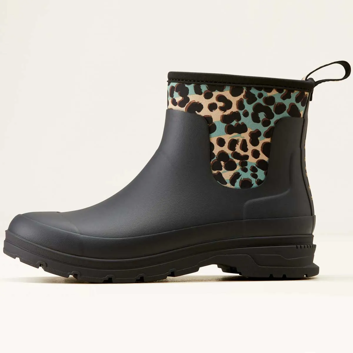 ARIAT Kelmarsh Shortie Rubber Boots - Womens - Black / Leopard Camo