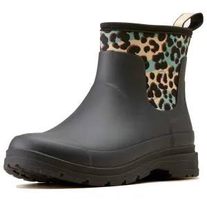 ARIAT Kelmarsh Shortie Rubber Boots - Womens - Black / Leopard Camo