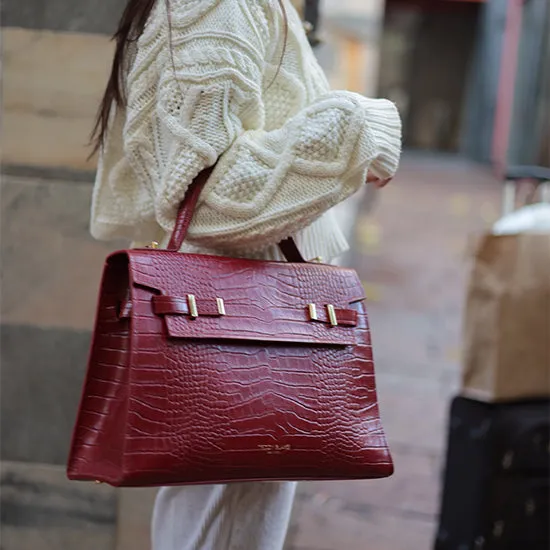 Ava Croco  14" - Dark Red