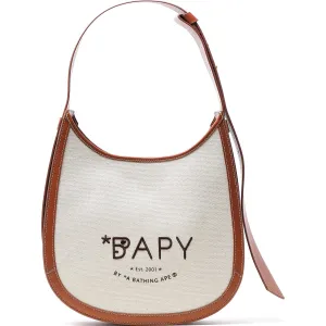 BAPY LEATHER-TRIM CANVAS HOBO LADIES