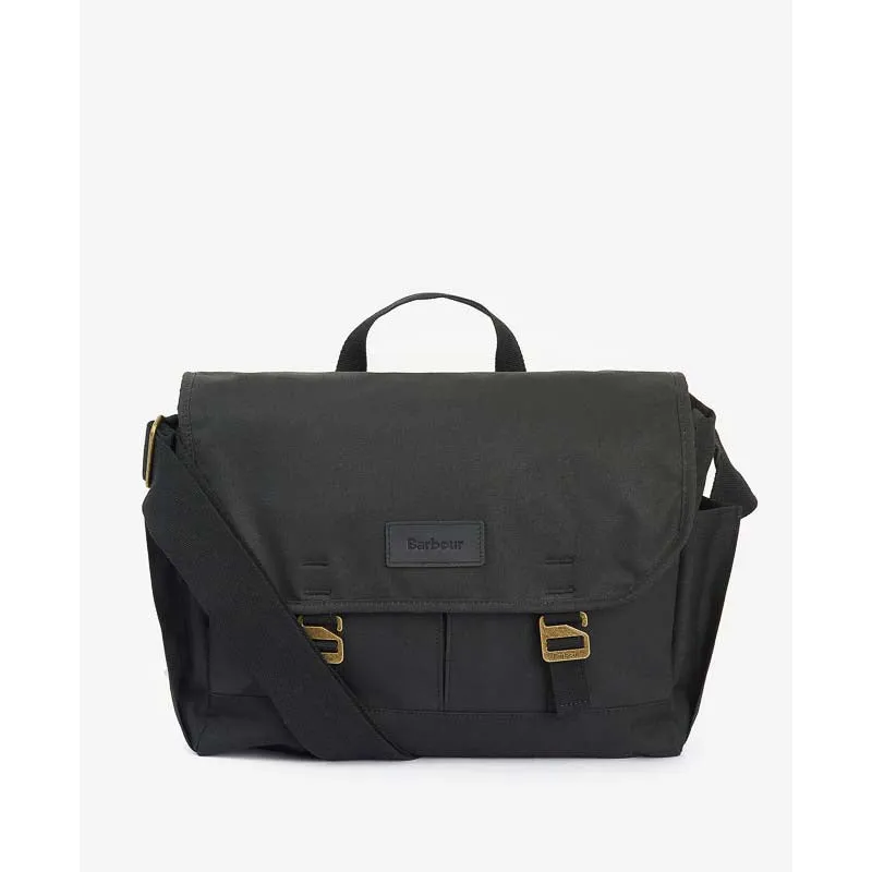 Barbour Essential Wax Messenger Bag - Black