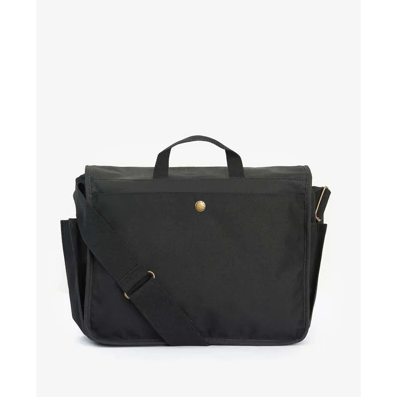 Barbour Essential Wax Messenger Bag - Black