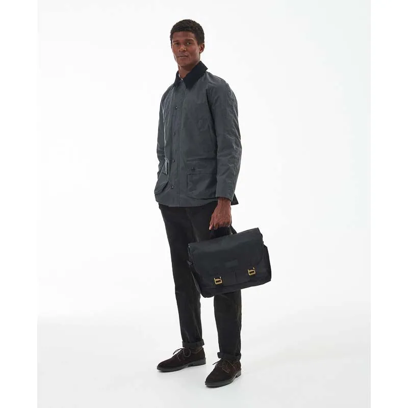 Barbour Essential Wax Messenger Bag - Black