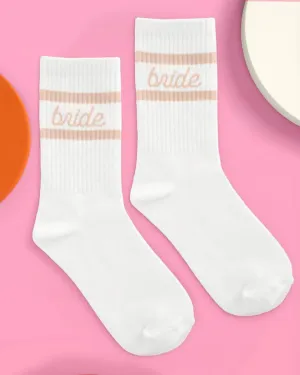 Beige Bride Socks