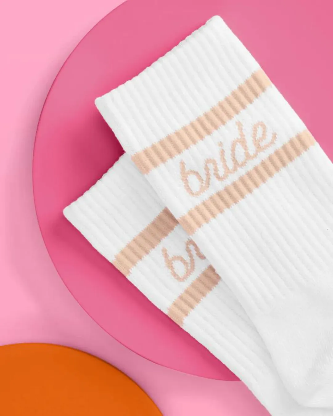 Beige Bride Socks