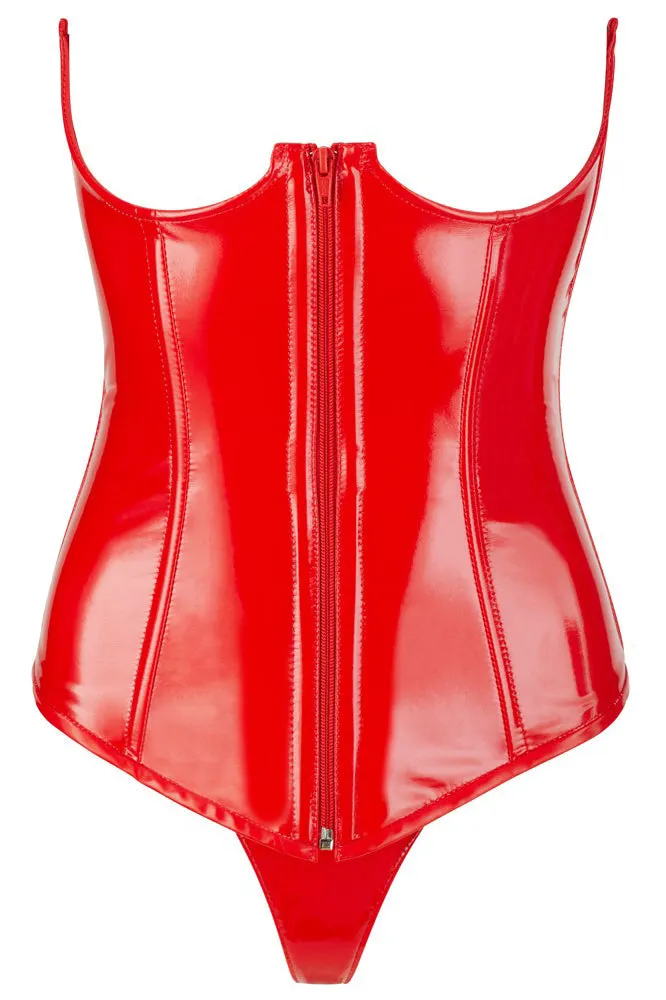 Black Level Red Vinyl Corset