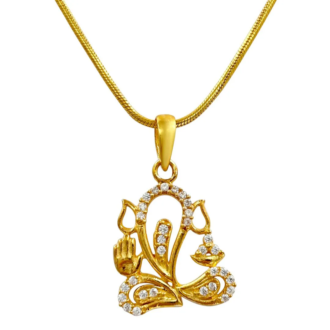 Blessed Ganpati Pendant in 92.5 Sterling Silver