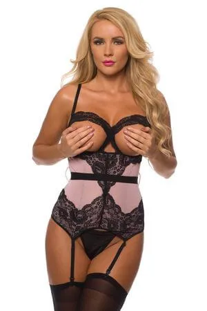 Blushing Beauty Open Cup Bustier