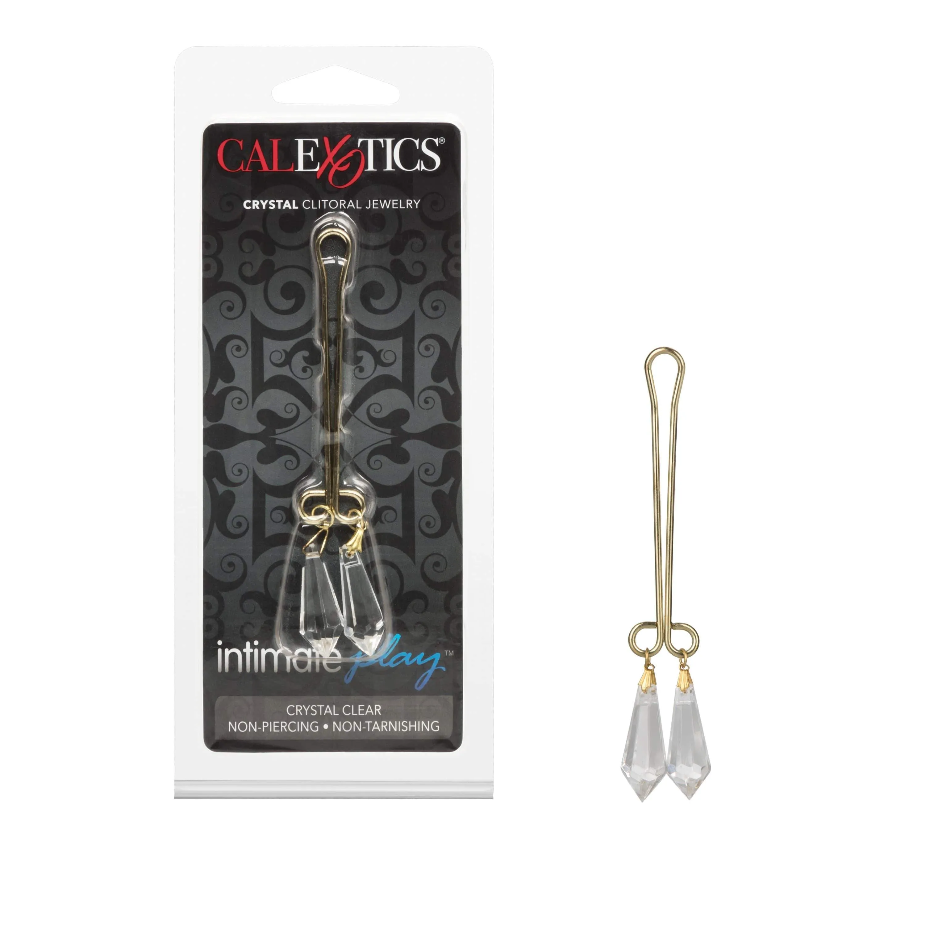 California Exotics - Intimate Play Crystal Clitoral Jewelry Clamp (Gold)