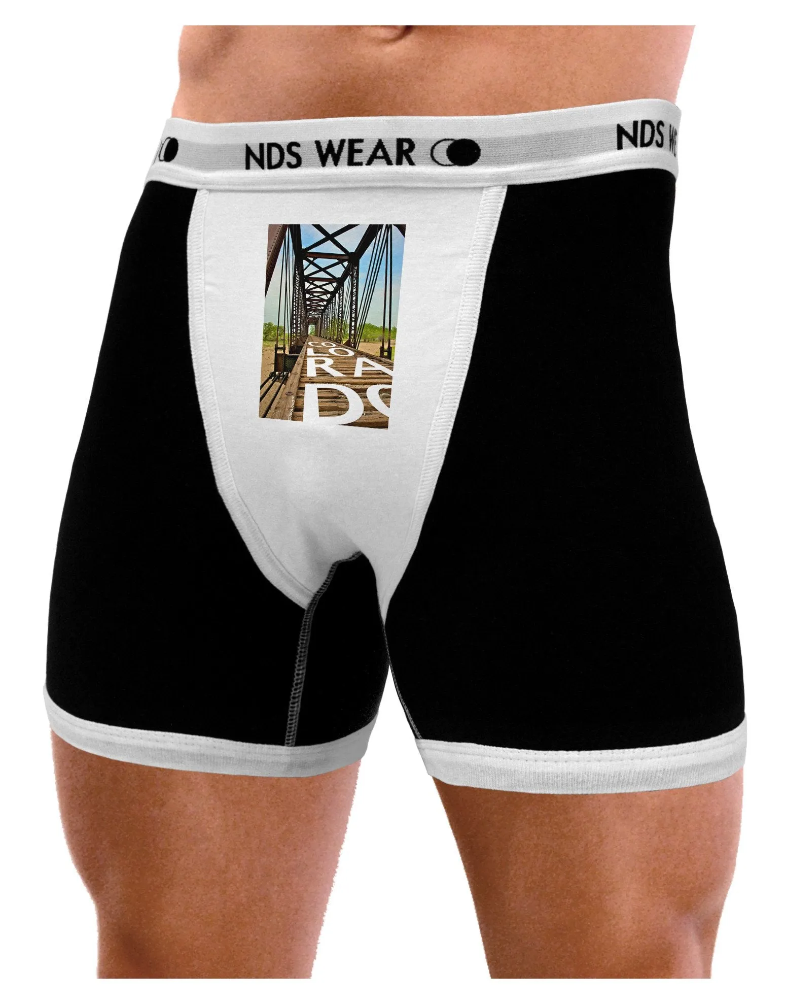 Colorado Bridge Text Mens Boxer Brief Underwear