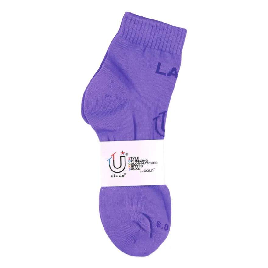 COLR By uLace Mid-Calf Socks - Lavender Purple