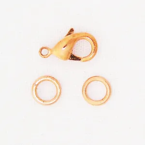 Copper Lobster Clasp Kit 3-piece Jewelry Repair Kit 12mm Copper Plated Clasp Single Pack And Bulk