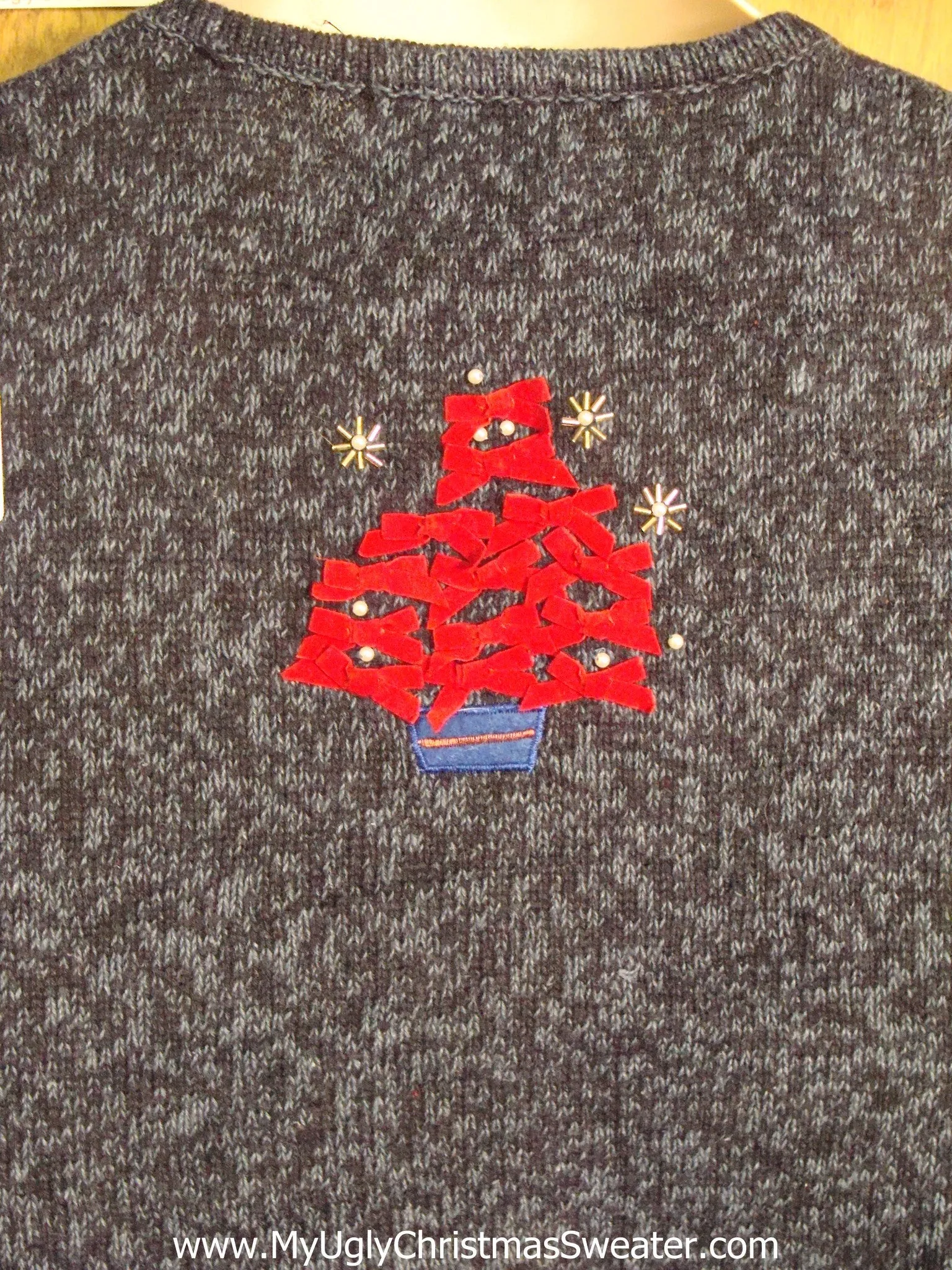 Crazy Trees Christmas Sweater Vest with Lights