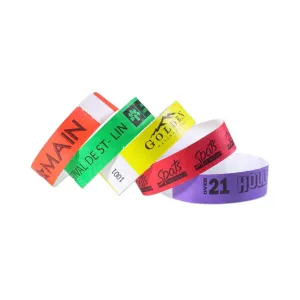 Custom Tytan-Band® 3/4" Tyvek Wristbands NTS Adhesive Closure (500/Pack)