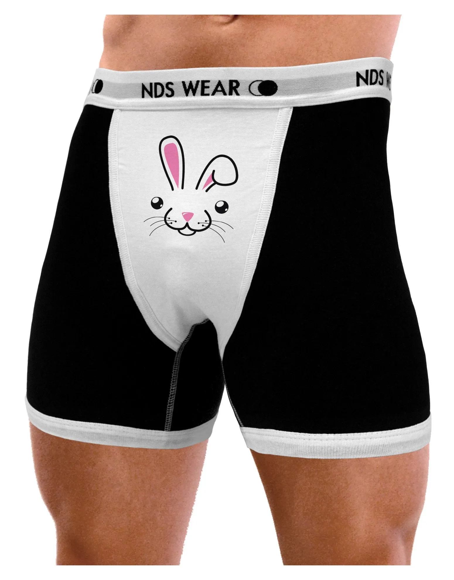 Cute Bunny Face Mens Boxer Brief Underwear