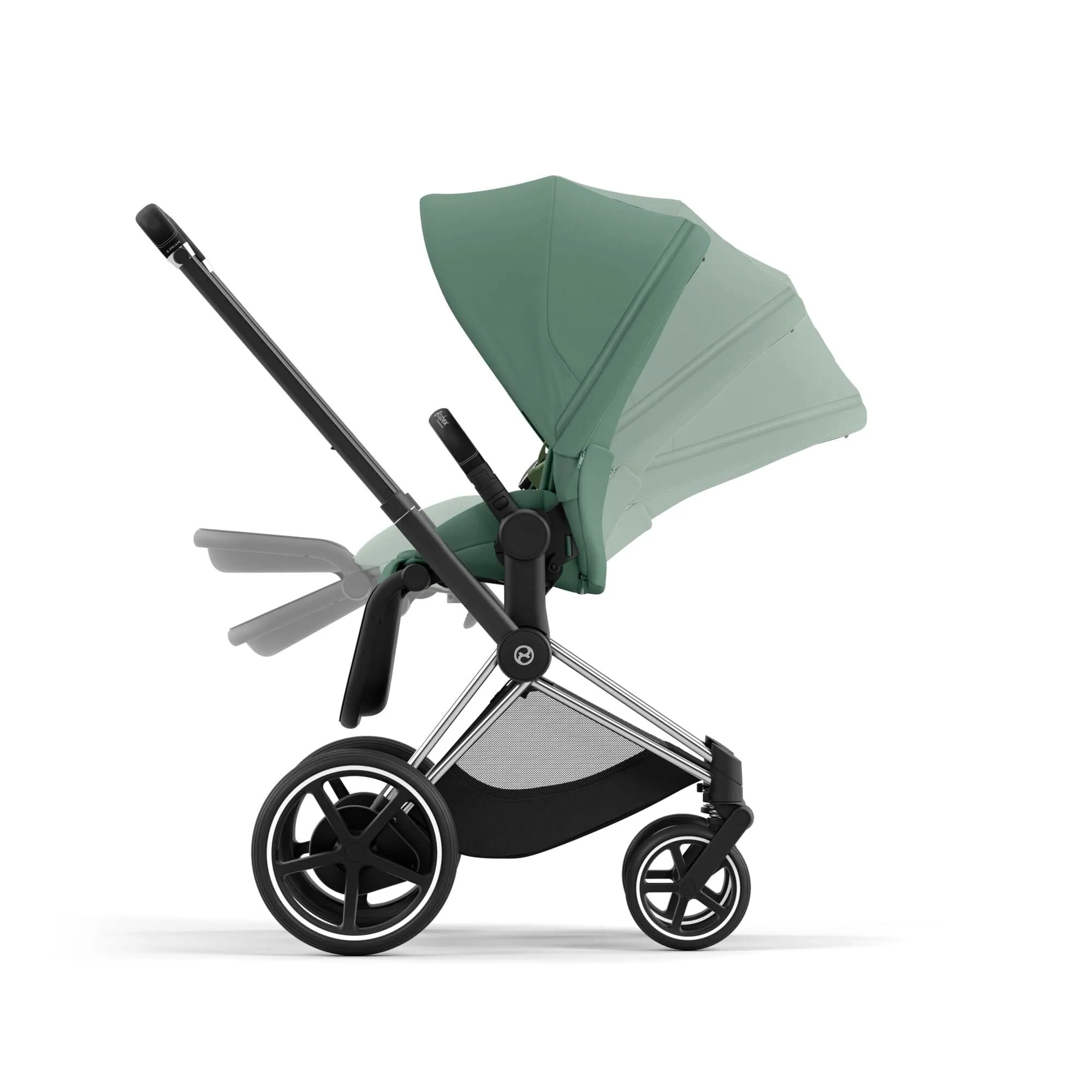 Cybex e-Priam & Lux Cot in Leaf Green