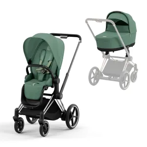 Cybex e-Priam & Lux Cot in Leaf Green