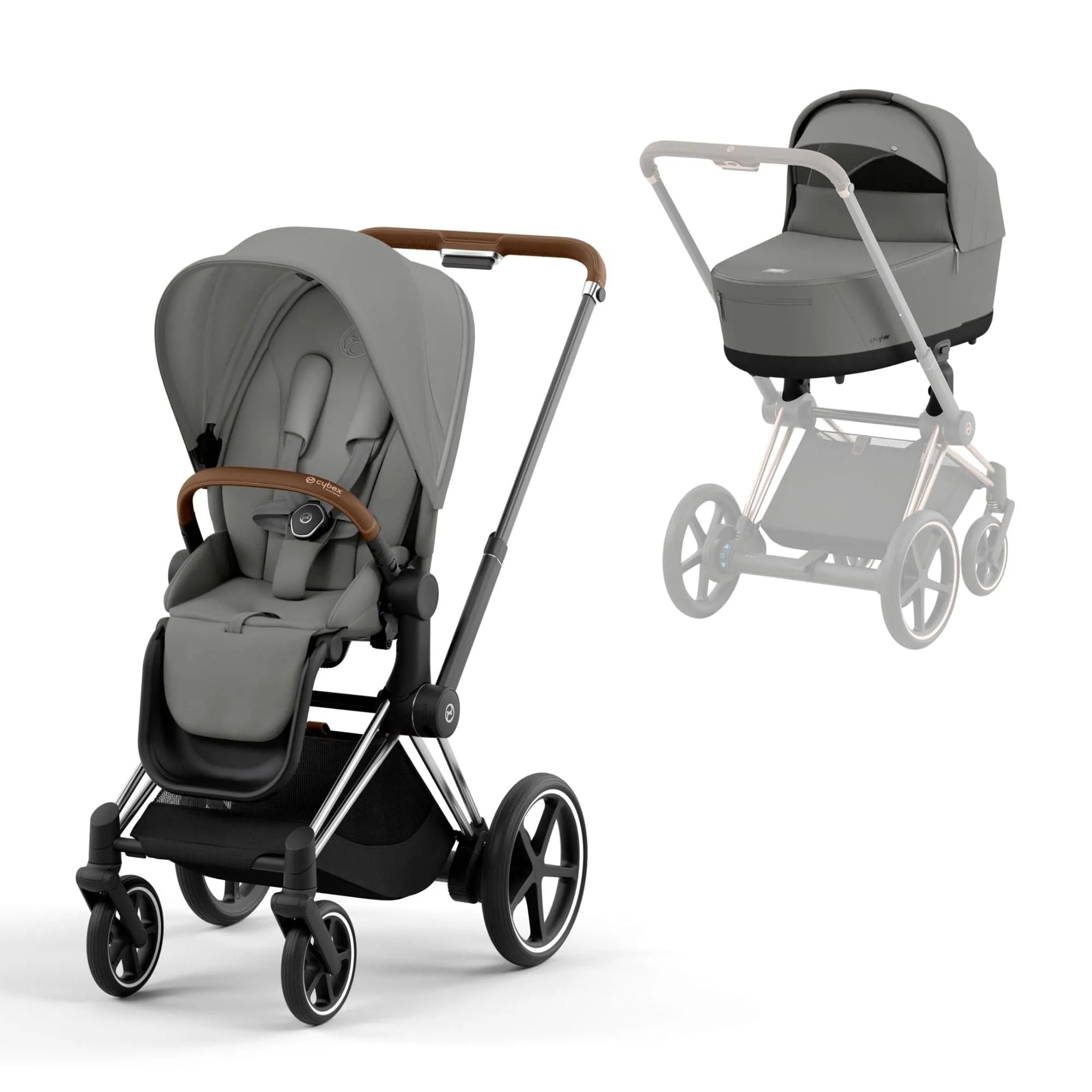 Cybex e-Priam & Lux Cot in Mirage Grey